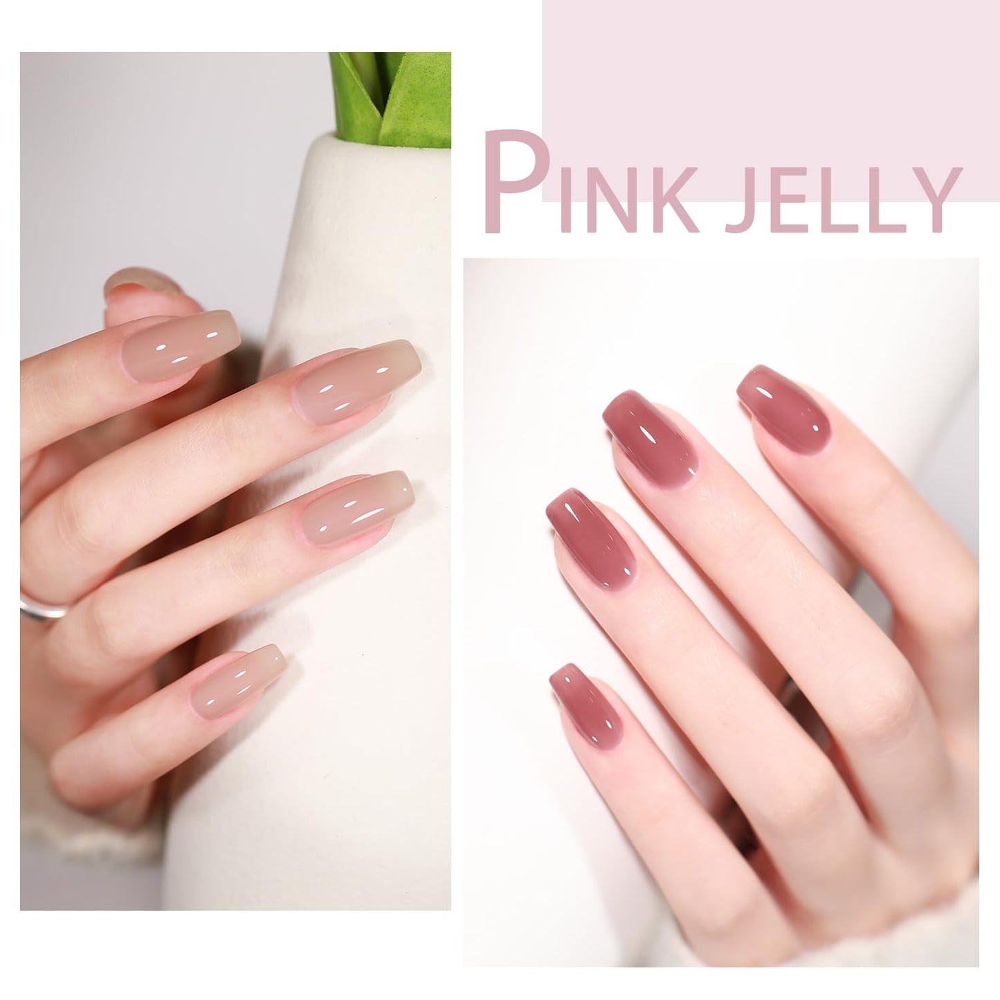 10Pcs Jelly Gel Nail Polish Set Nude Translucent Dark Skin Colors Rose Maple Red Sheer Gel Polish Kit Brown Semi-Transparent Fall Nail Polish Gel UV LED Soak Off Home DIY 7ml-Velvo Beauty