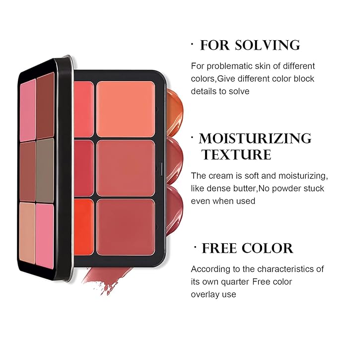 12 Colors Blush Palette,Highlighter Blush Powder Makeup,Long-Wearing,Smudge Proof,Natural-Looking,Blendable Cruelty-Free Matte Finish,Contour and Highlight Blush Palette Face Cosmetics Makeup-Velvo Beauty