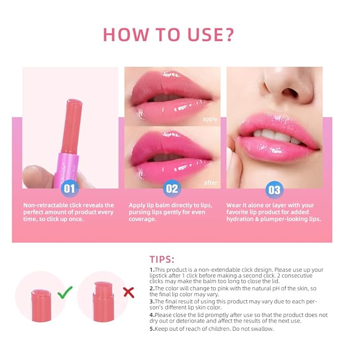 Juicy Lip Plump Shift, Click Melting Lip Balm Lasting Tint Hydrating & Nourishing Lip Care Moisturizer Glossy Color Changing Lip Gloss Non Sticky Lipstick Vegan Tinted Lip Balm (#4 Kiwifruit)-Velvo Beauty