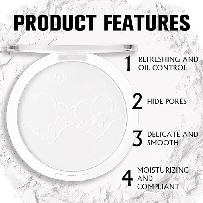 Face Oil Control Pressed Setting Powder-Clarifying Finishing Powder,Waterproof Long Lasting Translucent Powder Setting Powder Makeup,Blurs Fine Lines&Imperfections,Suitable for All-Day Use-Velvo Beauty
