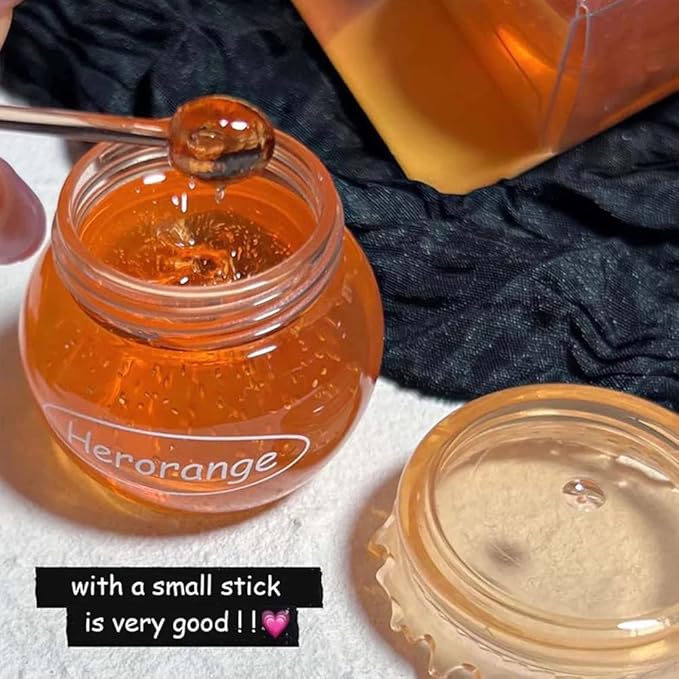 2PCS Bee Lip Balm Honey Pot,Honey Jam Lip Mask,Lip Exfoliating Bee Balm,Lip Exfoliating Bee Balm,Jelly Honey Pot Lip Mask,Hydrating & Prevention Dry and Cracked Lip Scrubs Exfoliator-Velvo Beauty