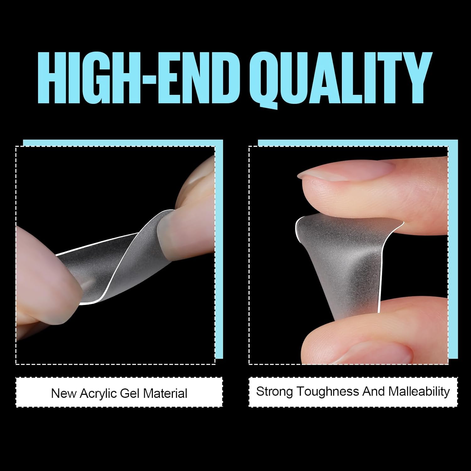 TOMICCA Medium Coffin Nail Tips 360pcs Soft Pre Shaped Gel Nail Tips 15 Sizes Full Cover Coffin Nails Acrylic Full Matte Gel Fake Nails for Soak Off Nail Extensions-Velvo Beauty