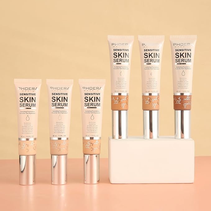 PHOERA Hydrating Serum Foundation,Flawless Full Coverage and Hypoallergenic Makeup Base Foundation. (N01 Porcelain, norm)-Velvo Beauty