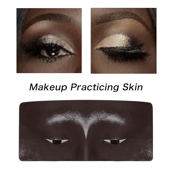 Makeup Mannequin Face, 3D Silicone Makeup Practice Face/Makeup Mannequin Face, Come with Makeup Brush, Makeup Removal, Cleanser&a Velour Bag, for Professional Makeup Artists/Beginners-Velvo Beauty