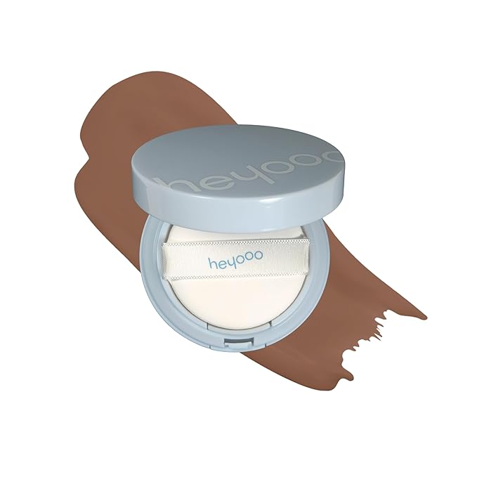 Natural Glow Foundation - Light to Medium Coverage Cushion Foundation Makeup with Hyaluronic Acid & Tea Tree Extract - Vegan & Cruelty-Free Cream Foundation - K Beauty - 15g/0.52oz - Mahogany-Velvo Beauty