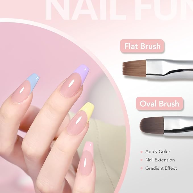 GAOY 6 Pcs Nail Art Brushes, Nail Design Tools for Nail Detail Painting, French Liner and Dotting Pens for Nail DIY-Velvo Beauty