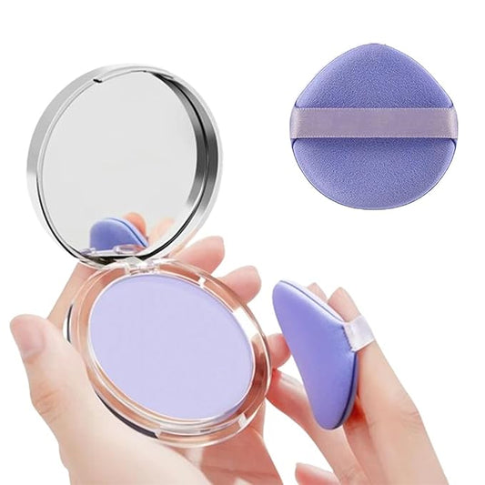Chillab Lavender Matte Powder, Oil Control Face Pressed Chillab Lavender Matte Powder with Mini Powder Puff, Jelly Pressed Setting Powder Face Makeup, Cruelty Free-Velvo Beauty