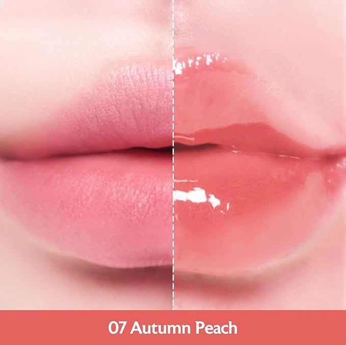 MILKTOUCH Jelly Fit Lip Tint (07 Autumn Peach) with Cooling Plumping Effect and Water-Based Non-Sticky Texture | Long Lasting Korean Beauty Lipstain Tinted Gloss Oil Brown K Makeup-Velvo Beauty