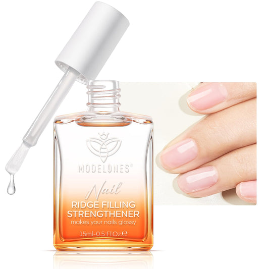 modelones Nail Strengthener Clear Nail Polish Repair for Damaged Nail Hardener Extra Strong and Growth Crystal Clear 15ml-Velvo Beauty
