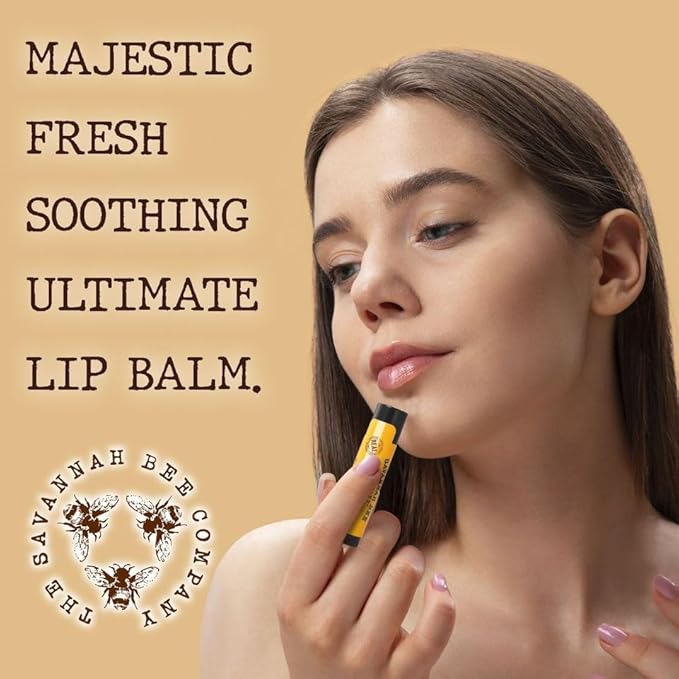 Savannah Bee Company Lip Balm - Lip Moisturizer for Chapped Lips - Hydrating Lip Balm with Pure Honey-Velvo Beauty