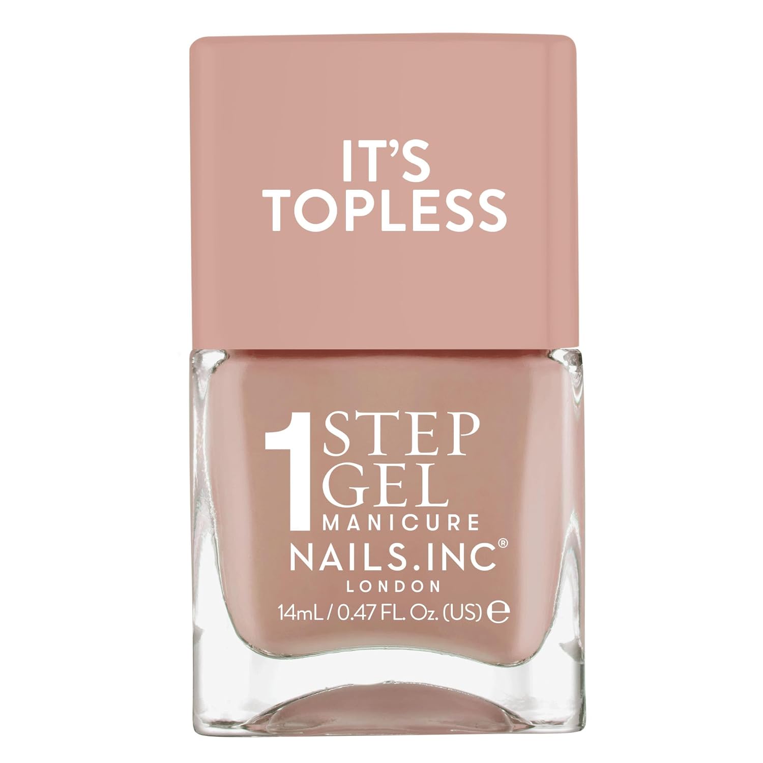 Nails Inc It's Topless Gel-Like Nail Polish, 4-in-1 Base Coat, Treatment, Color & Top Coat, Long Lasting, Strong, Chip Free Nails, Glossy Salon Quality Manicure, Air Dry, Madison, 0.47 Fl Oz-Velvo Beauty