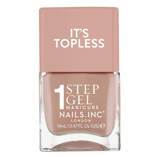 Nails Inc It's Topless Gel-Like Nail Polish, 4-in-1 Base Coat, Treatment, Color & Top Coat, Long Lasting, Strong, Chip Free Nails, Glossy Salon Quality Manicure, Air Dry, Madison, 0.47 Fl Oz-Velvo Beauty