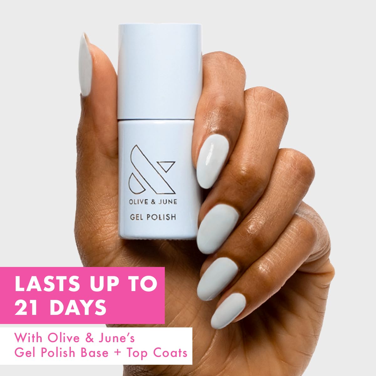 Olive & June Gel Polish | UV LED Nail Lamp Needed | Long Lasting Formula | Up to 21 Days of Wear | No Damage Removal|Salon-Quality Manicure Pedicure at Home|Vegan HEMA-Free Cruelty-Free| BP Icy Blue-Velvo Beauty