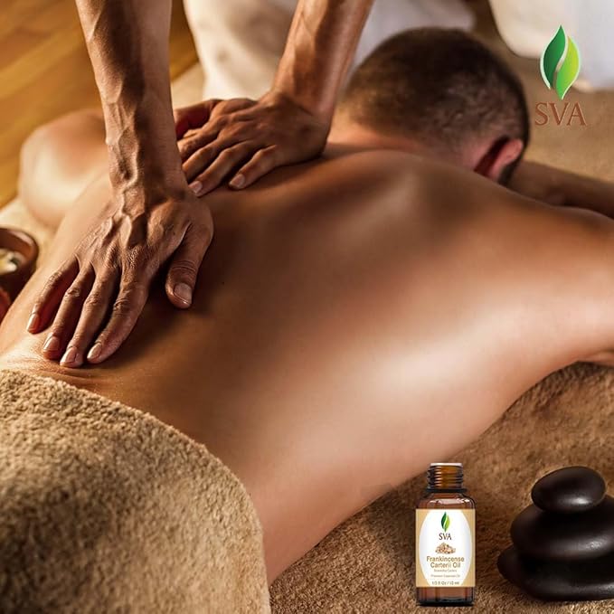 SVA Frankincense Essential Oil – 1/3 Fl Oz – 100% Natural Boswellia Carterii Oil - for Diffuser, Hair Care, Face, Skin Care, Aromatherapy, Scalp and Body Massage, Soap and Candle Making-Velvo Beauty