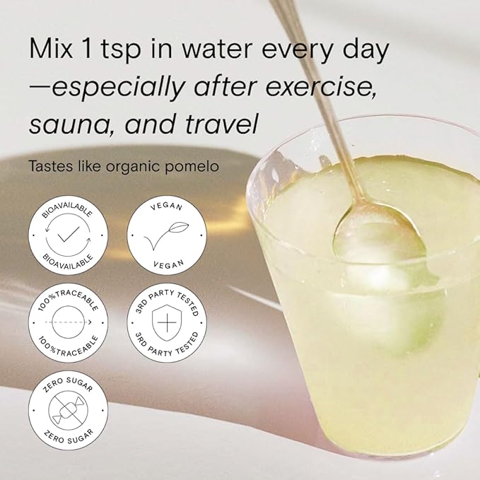 Moon Juice - Mini Dew Electrolytes Powder - Pomelo Grapefruit (30 Servings) - 2in1 Electrolytes & Minerals - Hydration Powder - Magnesium, Calcium, Potassium & Pink Salt - Sugar Free, Vegan, Non GMO-Velvo Beauty