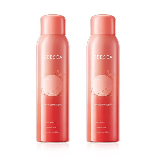 zeesea Vitamin C Hydrating Makeup Setting Spray for Face, Waterproof Make up Setting Fixer Mist type Spray, Long-lasting for 16 hours, Oil Control, 2pcs-Velvo Beauty