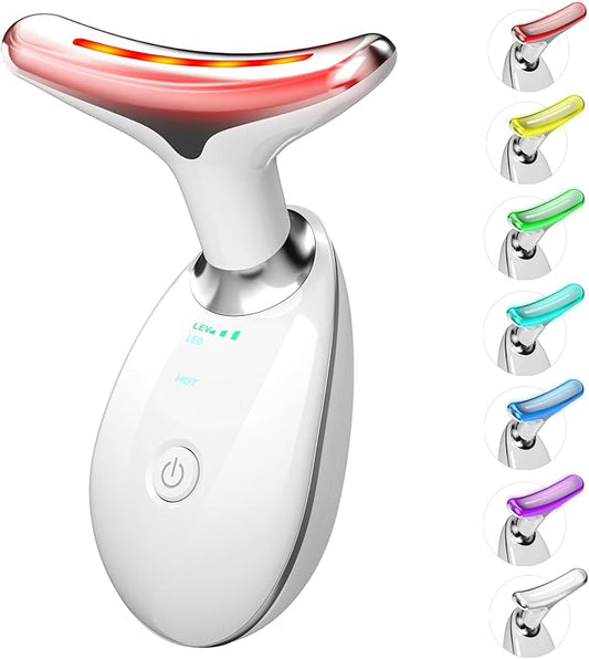 Facial Massager, Red-Light-Therapy-for-Face and Neck, Red Light Therapy Wand, 7 Color Led Face Neck Sculpting Tool for Skin Care-Velvo Beauty