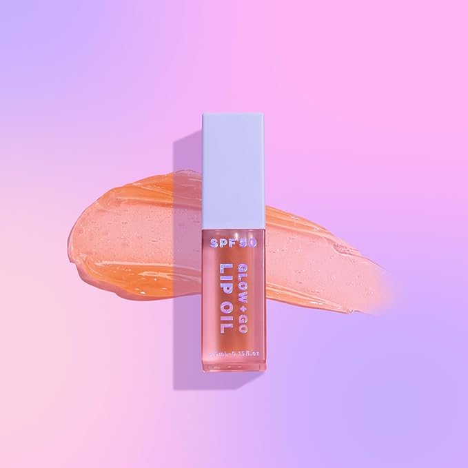 SPF50 Glow & Go Lip Oil: Lip Oil with SPF, Moisturizes and Protects Lips, 4.5ml (Salted Caramel)-Velvo Beauty