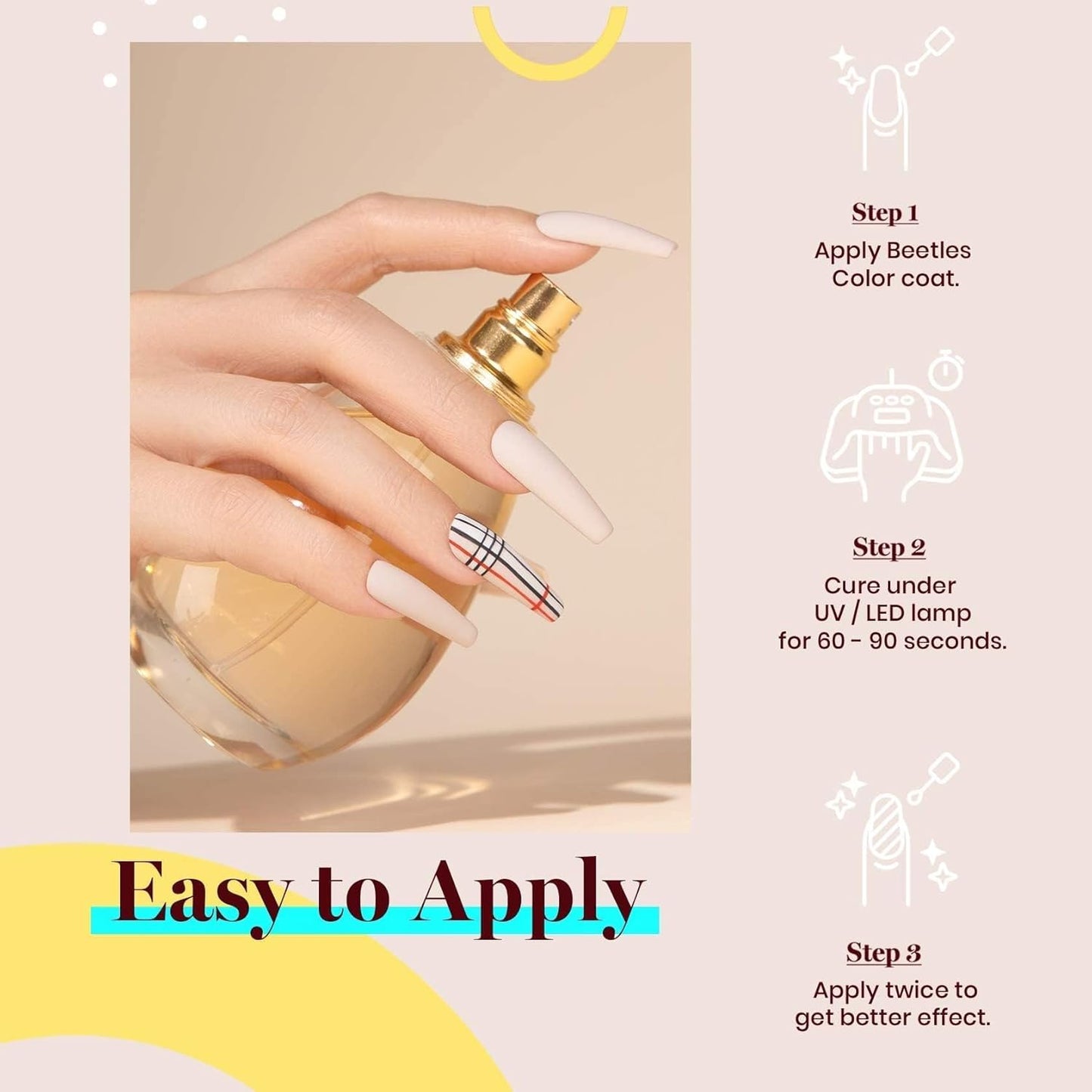 Beetles Grey Gel Nail Polish, Stone Beige Brown Cream Color 15ml Gel Polish Soak Off Uv LED Lamp Cured Nail Art Manicure Salon DIY Design Decoration Home Gift for Women-Velvo Beauty