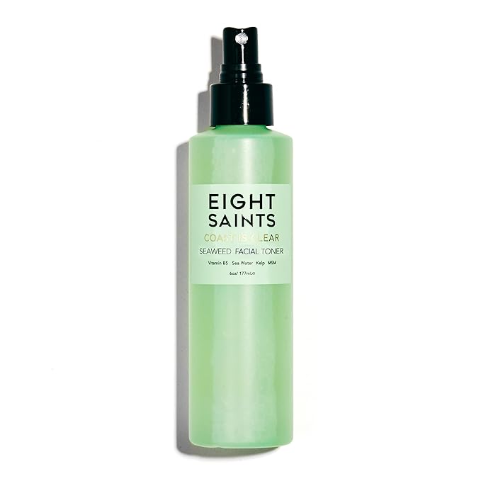 Eight Saints Coast is Clear Seaweed Anti Aging Face Toner, Natural and Organic Alcohol Free Witch Hazel Toner for Face, Minimizes Large Pores and Redness, 6 Ounces-Velvo Beauty