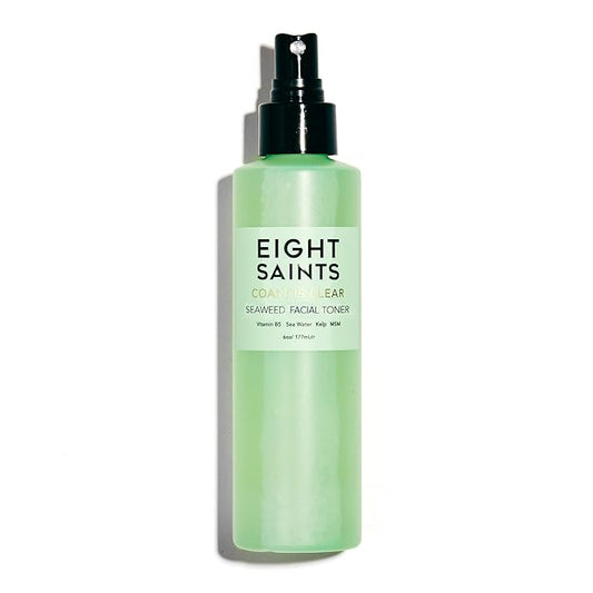 Eight Saints Coast is Clear Seaweed Anti Aging Face Toner, Natural and Organic Alcohol Free Witch Hazel Toner for Face, Minimizes Large Pores and Redness, 6 Ounces-Velvo Beauty