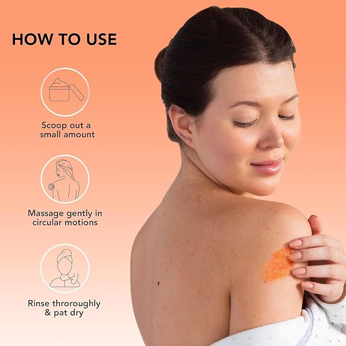 Botanic Hearth Himalayan Salt Body Scrub With Lychee Oil, Exfoliating Body Scrub Act As Body Exfoliator & Helps With Moisturizing Skin, Acne, Cellulite, Dead Skin Scars, Wrinkles 12 Oz-Velvo Beauty