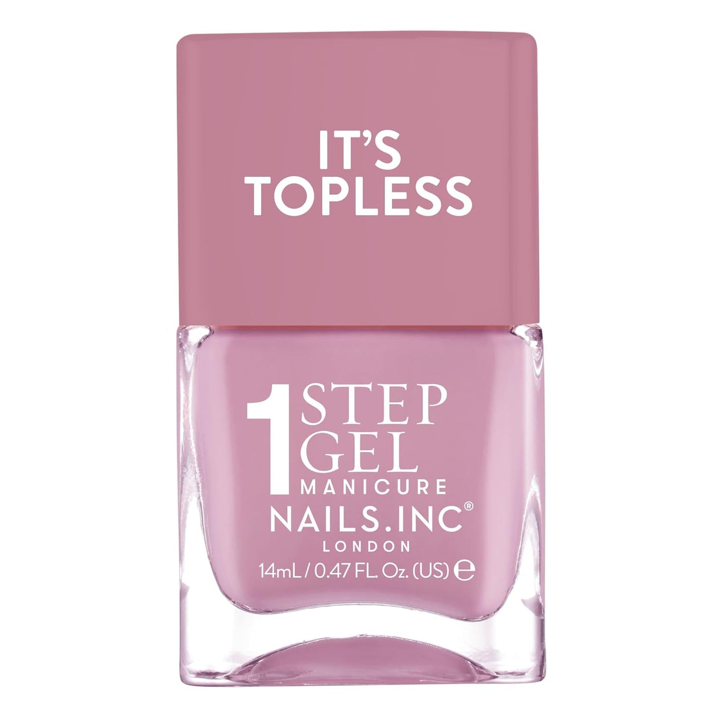 Nails Inc It's Topless Gel-Like Nail Polish, 4-in-1 Base Coat, Treatment, Color & Top Coat, Long Lasting, Strong, Chip Free Nails, Glossy Salon Quality Manicure, Air Dry Nail Polish, Lily, 0.47 Fl Oz-Velvo Beauty