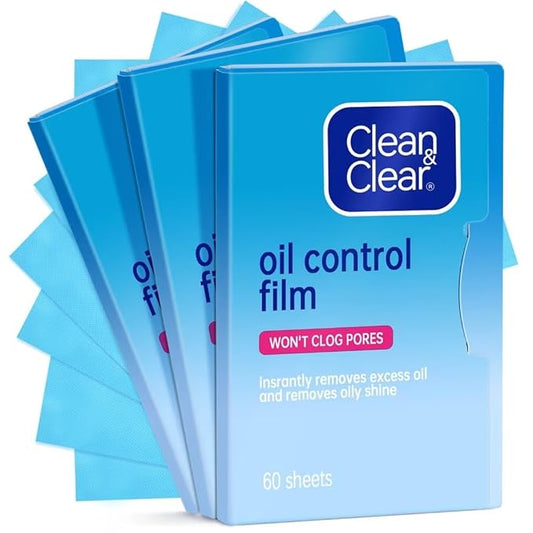 Premium Oil Control Film,Same Series with Clean&Clear Oil Absorbing Sheets,180Sheets/3Pack Larger Oil Blotting Sheets for Face,Makeup Friendly High-performance Handy Face Blotting Paper for Oily Skin-Velvo Beauty