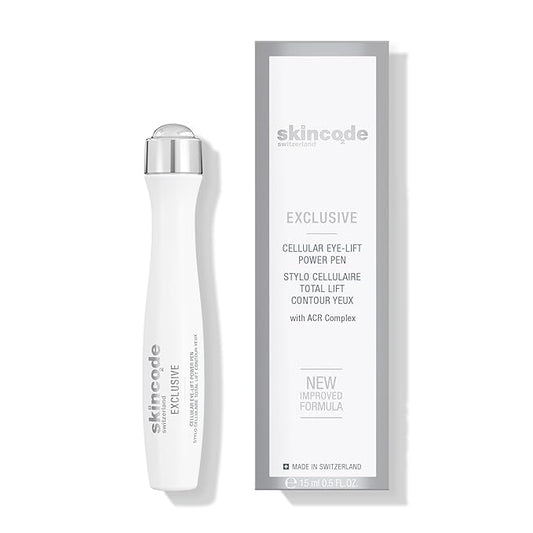 Exclusive Cellular Eye-Lift Power Pen | Cooling Roll-On for Puffiness & Dark Circles | Multi-Corrective Eye Booster | ACR Complex for Collagen Boost & Wrinkle Reduction (0.5 Oz / 15 mL)-Velvo Beauty
