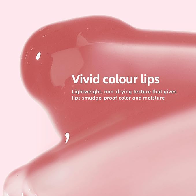 KIMUSE Water Gel Lip Tint 6 Colors Set, Highly Pigmented Long Lasting Moisturizing Glossy Lip Stains, Hydrate Lightweight Lip Gloss Makeup-Velvo Beauty