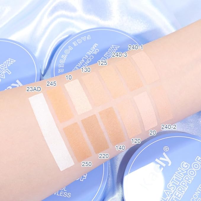 Oil Control Matte Perfection Face Pressed Powder, Matte Smooth Flawless Setting Powder Makeup, Polvo Compacto De Maquillaje, Waterproof Long Lasting, Cruelty Free, 0.35Oz (02 Natural Beige)-Velvo Beauty