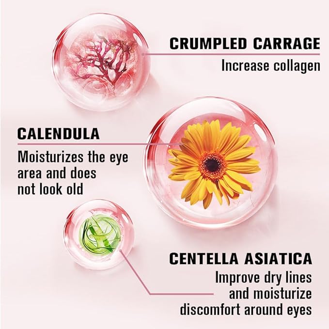 Under Eye Patches for Dark Circles, 30 Pairs Retinol Collagen Eye Gels Mask, Eye Patches for Dark Circles and Puffiness, Anti Aging Moisturizer For Women Gift, Crystal Cherry Blossom Color Eye Masks-Velvo Beauty