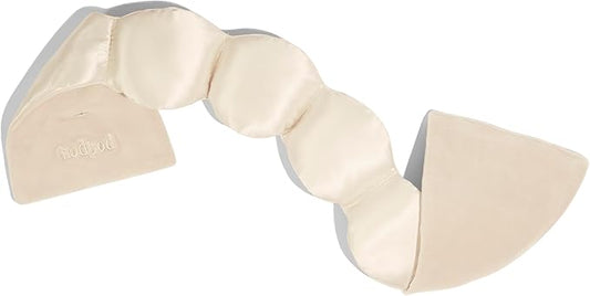 Nodpod Gentle Pressure Silk Sleep Mask | Patented Light Blocking Design for Sleeping, Travel & Relaxation | Bead Filled, Machine Washable (Pearl)-Velvo Beauty