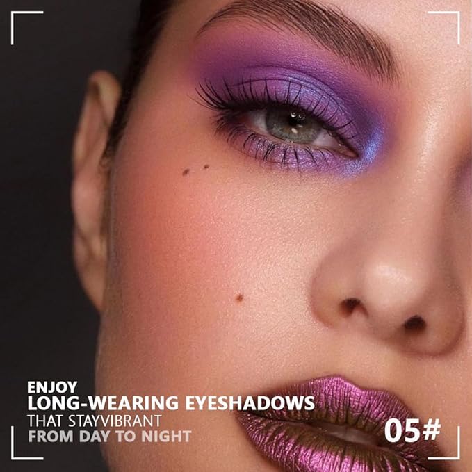 evpct Eyeshadow Quad Palette, Nude Pink Orchid Lavender Dark Purple Glitter Shimmer Metallic Matte High Pigment Eye Shadow Palette Makeup for older Women, Smudge Proof, Vegan Cruelty-free, Seductive-Velvo Beauty