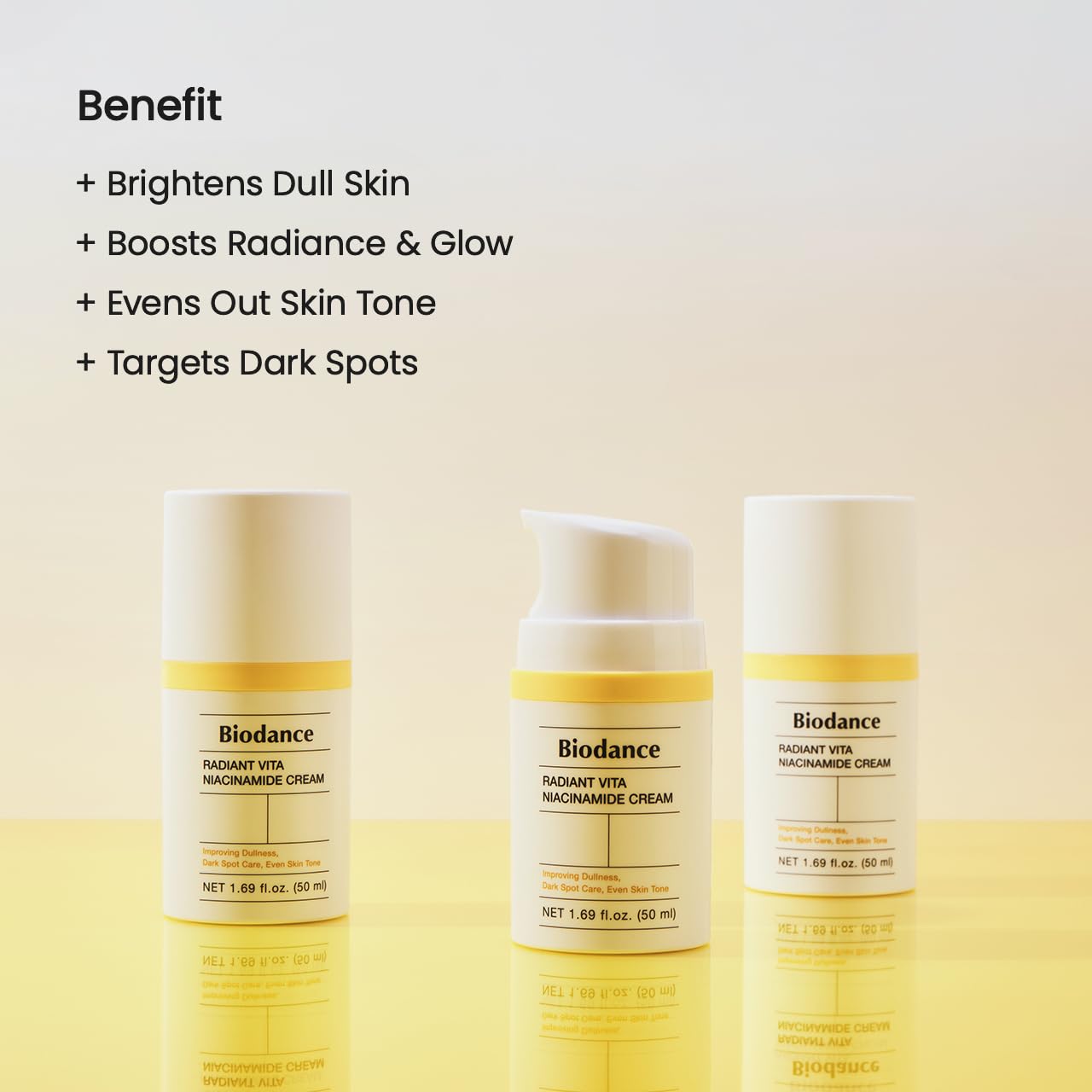 BIODANCE Radiant Vita Niacinamide Cream, Brightening, Dark Spot Correcting Facial Moisturizer, Korean Skincare | 1.69 fl.oz, 50ml-Velvo Beauty