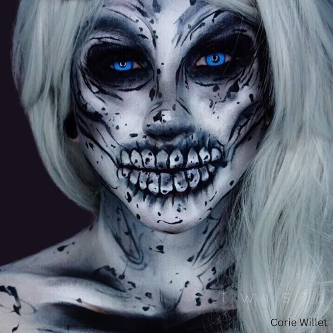 Mehron Makeup Liquid Makeup | Face Paint and Body Paint Perfect for Halloween, Cosplay I Air Brush Compatible 4.5 oz (133 ml) (Black)-Velvo Beauty