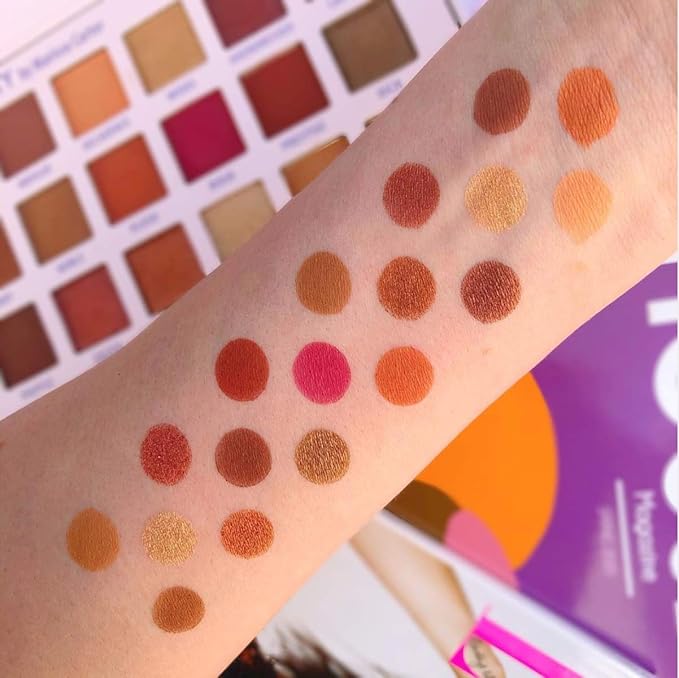 Carter Beauty by Marissa Carter 18 Shade Eyeshadow Palette | Long Lasting Eye Shadow Makeup | Shimmer & Matte Vibrant Colors (Warm Velvet)-Velvo Beauty