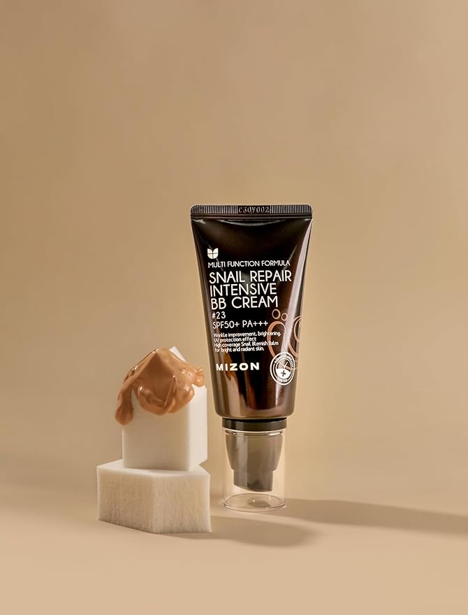 MIZON Snail Repair Blemish Balm, Multifunctional BB Cream with Snail Mucus Filtrate, Skin Care and Makeup Coverage, Strenghtens Skin Elasticity, Improves Fine Wrinkles (#23)-Velvo Beauty