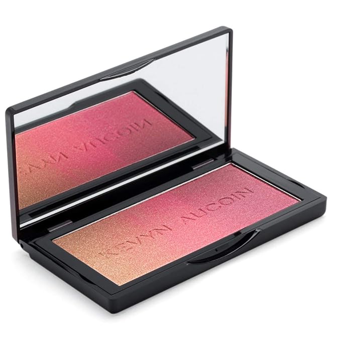 Kevyn Aucoin The Neo-Blush, Rose Cliff: Blush makeup compact. Trio palette of gradient colors. Blends pearl, satin & matte finishes for highlighting cheeks. Personalized looks. Natural to pop of color-Velvo Beauty