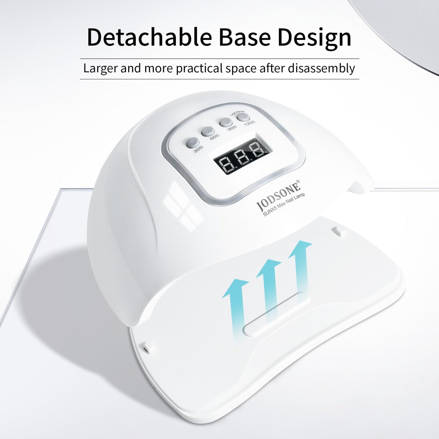 JODSONE U V LED Nail Lamp, Nail Dryer for Gel Polish, Led Light with Automatic Sensor & 4 Timers-Velvo Beauty