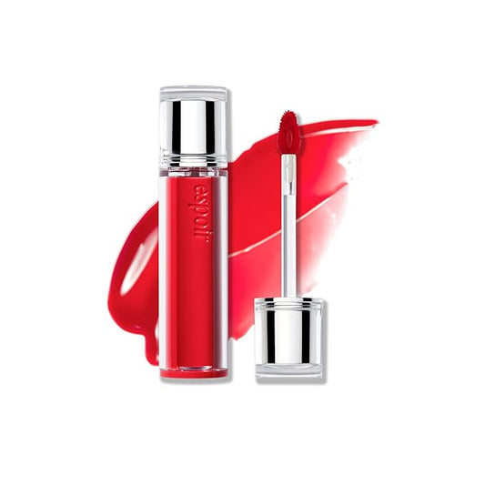 Espoir Couture Lip Tint Glaze #1 Apple Sorbet 0.14oz | Volumizing Lip Stain with Syrupy Shine | Long-Lasting & Vibrant Color for Radiant Lip Look | Moisturizing & Glossy Lip Tint | Korean Lip Makeup-Velvo Beauty