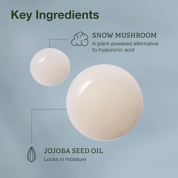 Botanics Hydrating Serum - Skin Plumping Serum for Face & Long-Lasting Hydration - Enriched with Snow Mushroom - Vegan & Cruelty-Free (0.84 Fl Oz)-Velvo Beauty