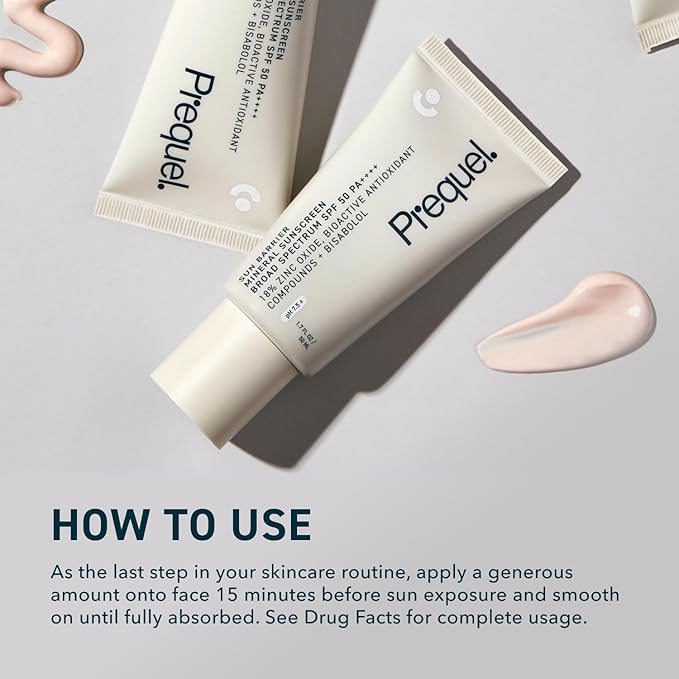 Skin Sun Barrier Mineral Sunscreen SPF 50. PA++++ Broad Spectrum Zinc Oxide Sunblock with Semi-Transparent Lightweight Texture. Moisturizing UV Defense for Face. Travel Size, 1.7oz-Velvo Beauty