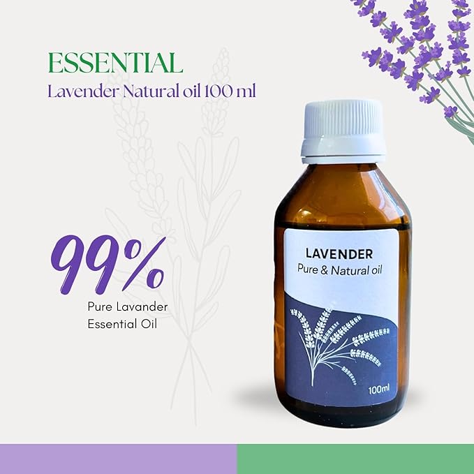 Roots & Above Pure Natural Lavender Essential Oil 3.38 oz/100ml for Diffuser, Skin, Hair, Self-Care, Soap & Candle Making Scent Fragrance-Velvo Beauty