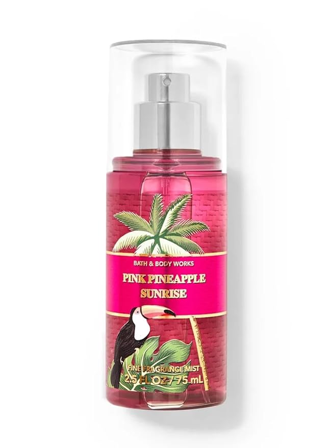 Bath & Body Works Fine Fragrance Mist Travel Size Mini Purse Spray 2.5 Ounce (Pink Pineapple Sunrise)-Velvo Beauty