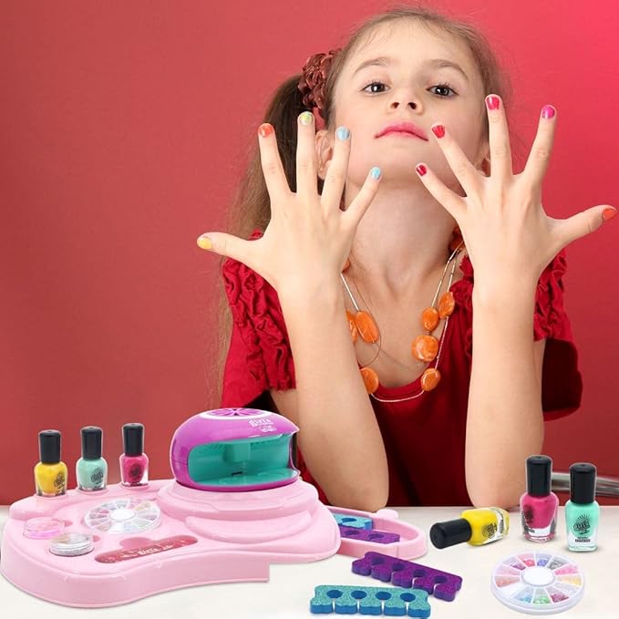 Nail Art Studio Beauty Nail Art Set Gift for Girls Healthy Non-Toxic Tasteless Fashion Dryer Light-Velvo Beauty