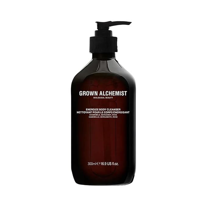 Grown Alchemist Energize Body Cleanser, Chamomile, Bergamot & Rose Body Cleanser. Gentle Body Wash that Hydrates and Cleanses Skin (300 ml).-Velvo Beauty