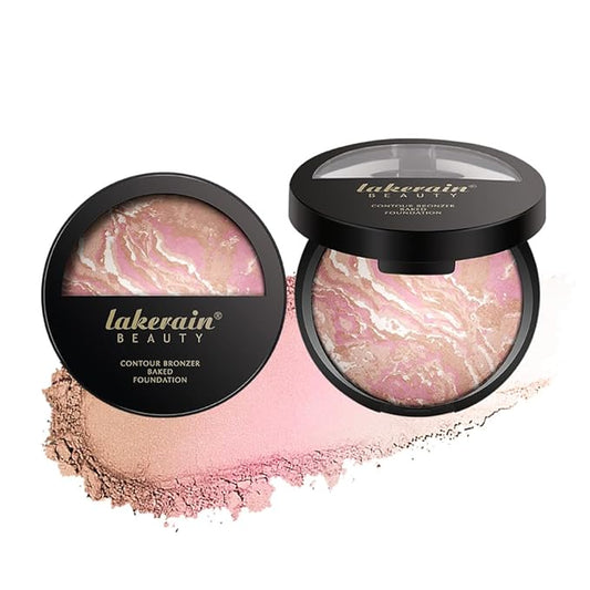 Baked Foundation, Coror Correcting Baked Foundation,Buildable Coverage, Lightweight Powder Foundation, Creates a Perfect Canvas and a Natural Semi-Matte Finish(01# Porcelain)-Velvo Beauty