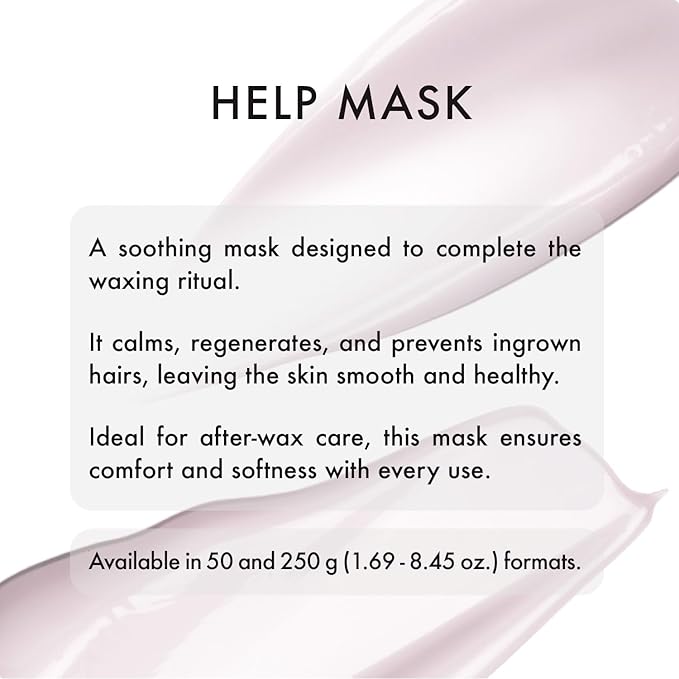 Italwax Help Line Help Mask – 1.69 oz (50g) Leave-In Soothing Mask with Tea Tree Oil and Calamine – Calms and Protects Sensitive Skin After Waxing – For Professional and Home Use-Velvo Beauty