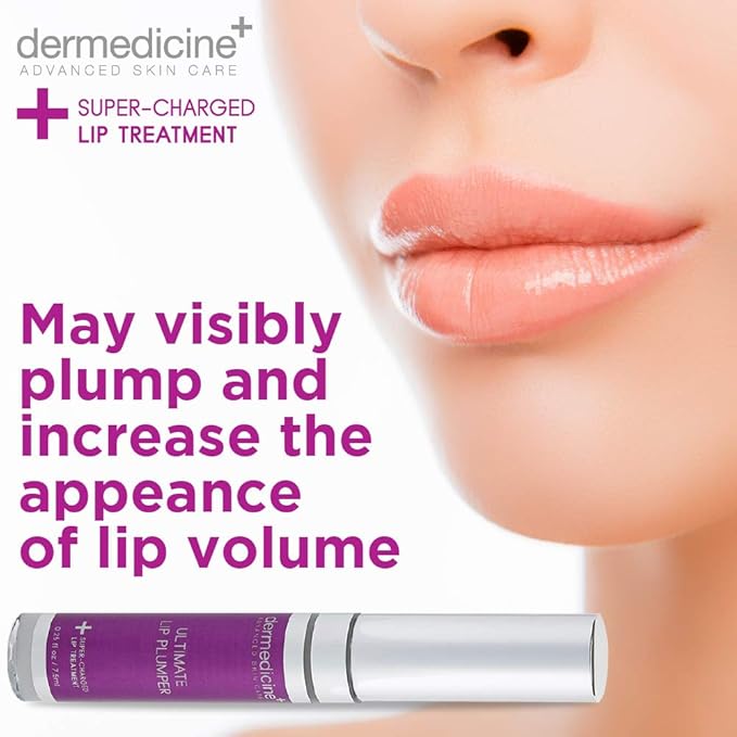 Ultimate Lip Plumper Super-Charged Lip Treatment w/Peptides, Vitamin E & Hyaluronic Spheres | May Enhances and Boost Lips for a Plumper Appearance 0.25 fl oz / 7.5ml-Velvo Beauty